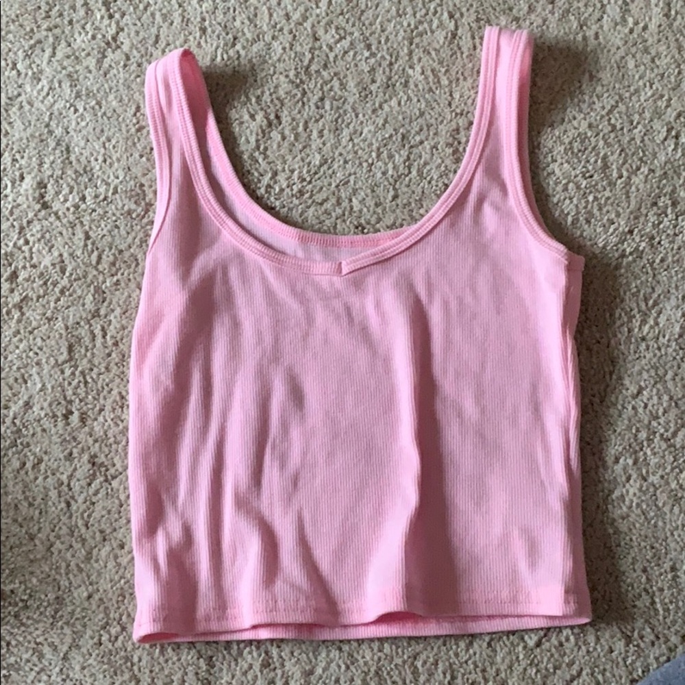 shein light pink crop top
